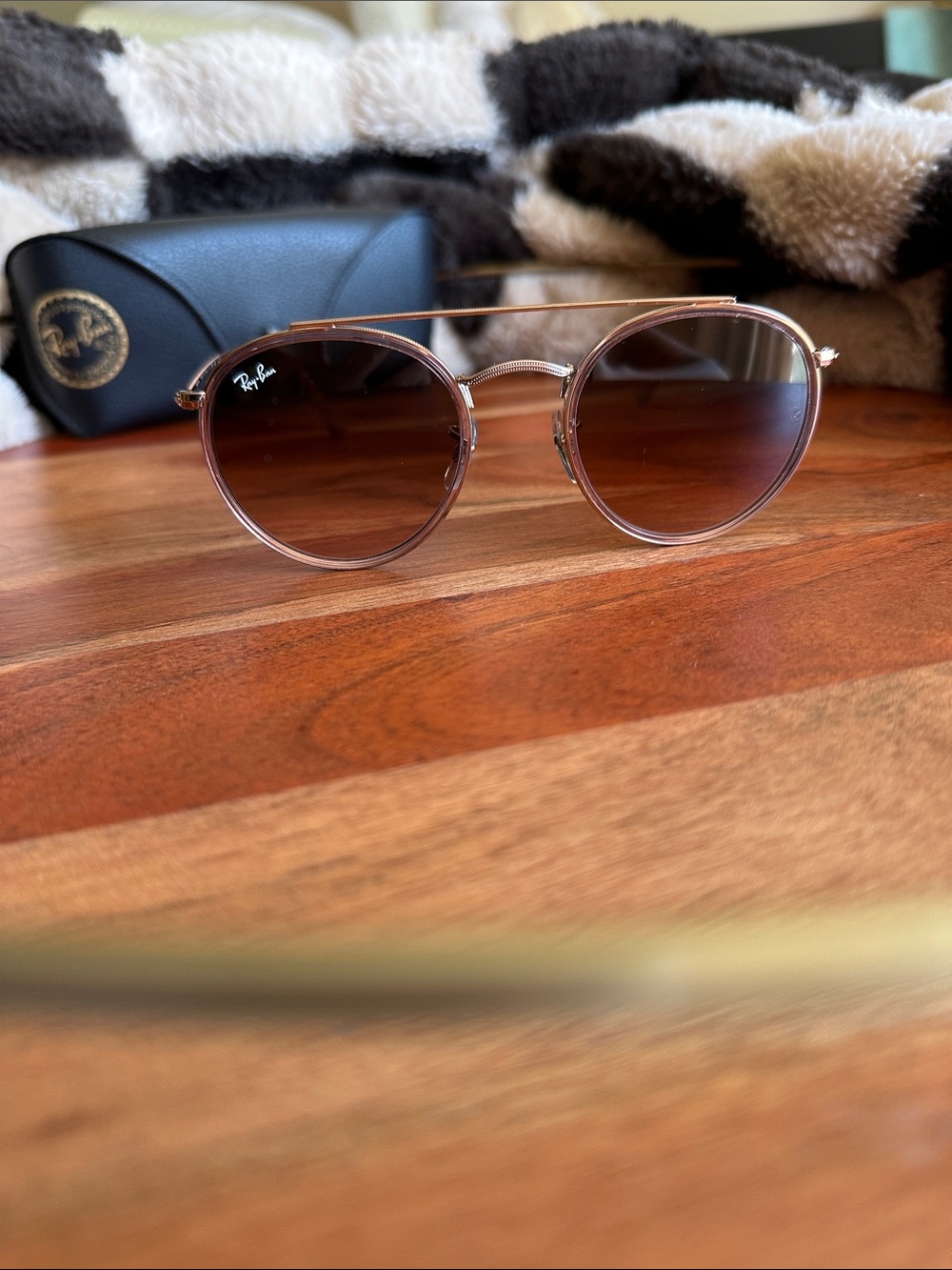 Ray-ban pink aviator rose tone gold